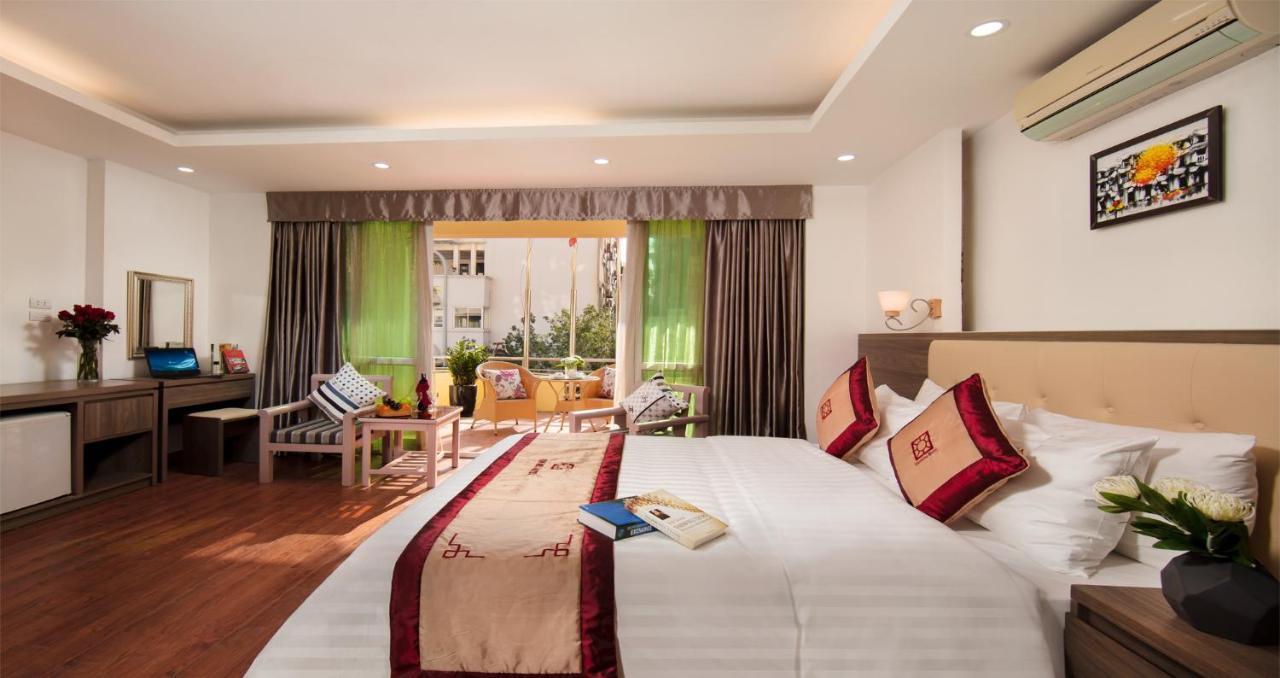 Van Mieu Hotel Hanoj Exteriér fotografie